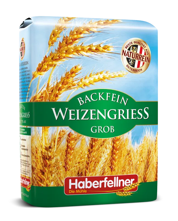 Packung Backfein Weizengrieß Grob